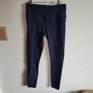 Prana Leggings Navy Blue Stretch Bodycon L Large